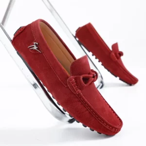 British Style Fashionable Red High-end Banquet Dress Shoes Men's Commuting Driving Work Loafer for Men's Anti Slip Shoes - Image 5