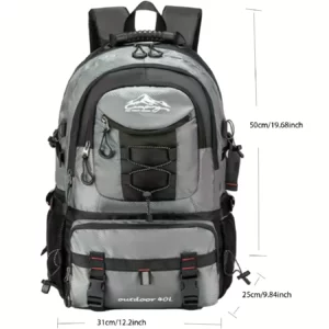Unisex hiking backpack, large capacity outdoor sports travel bag, backpack, breathable and durable for climbing - Image 5