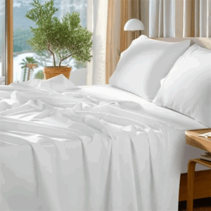 Premium 4/6pcs Egyptian Cotton Bed Sheet Set Soft Long Staple Cotton Bedding Set Luxury Silky Fitted Sheet Flat Sheet Pillowcase - Image 5