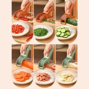 HooFun Kitchen Tools Stainless Steel Vegetable and Fruit Slicer Multi Functional Salad Slicer Kitchen Accessories - Image 3