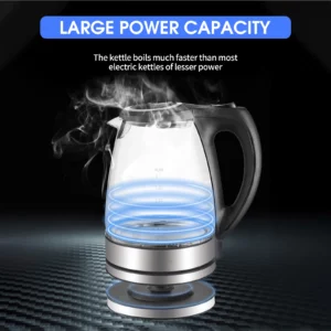 Electric Kettle 1.7L Glass Hot Water Heater for Tea Coffee Auto Shut-Off Kitchen Appliances Electric Kettles Tea Pots 110V 1500W - Image 4