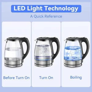 Electric Kettle 1.7L Glass Hot Water Heater for Tea Coffee Auto Shut-Off Kitchen Appliances Electric Kettles Tea Pots 110V 1500W - Image 6