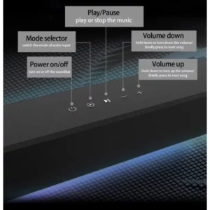 Cyboris BS-65 Movie Music News DSP Remote Control TV Speakers 2.1 channel 70W Sound Bar Soundbar Home Theatre System Subwoofers - Image 4