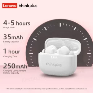100% Original Lenovo Headphones Wireless Bluetooth 5.2 Earbuds HiFi Stereo Noise Reduction Headphones Touch Control 250mAH New - Image 6