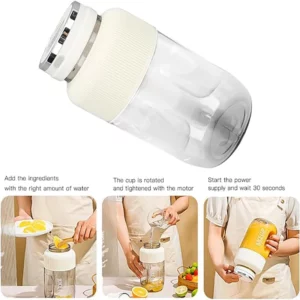 1.2L Mini Juicing Cup Portable Juicing Machine Home Travel Office Juicing Machine Portable Cup Rechargeable Blender Portable - Image 3