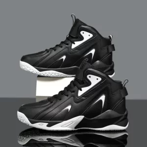 Mens Comfortable Basketball Shoes Outdoor Casual High Top Footwear Fashion Trend Leather Sneaker Oversized 39- 50 Wear Resistant - Image 3