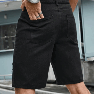 Men Summer Stretchy Denim Shorts Jeans For Men Streetwear Letter Ripped Knee length Baggy Comfort Cargo Casual Shorts Pants Jean - Image 3