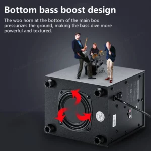 M100BT Bluetooth Audio 2.1 Ch Mega Bass Multimedia Notebook Audio Home Desktop Computer Speaker TV Home Theater Subwoofer - Image 2