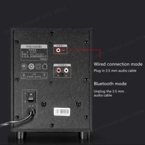 M100BT Bluetooth Audio 2.1 Ch Mega Bass Multimedia Notebook Audio Home Desktop Computer Speaker TV Home Theater Subwoofer - Image 6