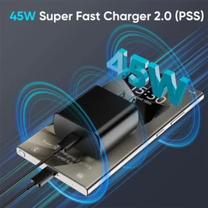 45W PD USB-C Fast Charger for Samsung S20 S21 FE S22 S23 S24 Note 20 A14 A15 A25 A53 A54 Dual Type C Super Quick Charge 5A Cable - Image 6