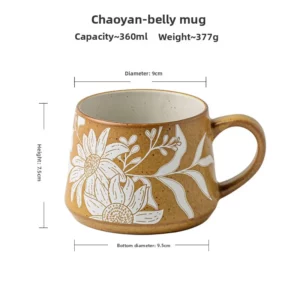 350ML ceramic mug gift for girls, practical high-end coffee cup - Image 6