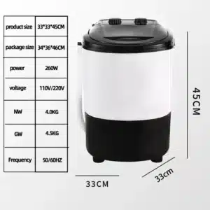 Mini Shoe Washing Machine 4.5kg Semi-automatic Household Maternal and Infant Underwear Washing Machine with Dehydration Function - Image 4