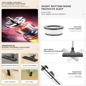 Vacuum Cleaner High-Power Household Commercial Vacuum Cleaner Car Wash Shop Dust Powerful Suction - Image 4