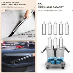 Vacuum Cleaner High-Power Household Commercial Vacuum Cleaner Car Wash Shop Dust Powerful Suction - Image 7