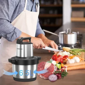 6.5L Meat Grinder Food Processors 1500W Meat Mincer 3 Speed Gears Electric Food Chopper Easy Food Preparation Mixer machine - Image 4