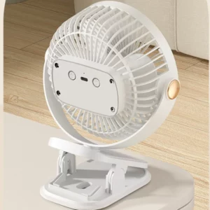 Portable Rechargeable Handheld Fans with Clips Silence Usb Power with LED Light 360° Adjustable Rotating Cooling Products - Image 5
