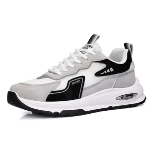 New Men's Casual Sports Shoes Outdoor Running Shoes Lace-Up White & Pink Casual Style Slip-Resistant and Wear-Resistant - Image 6