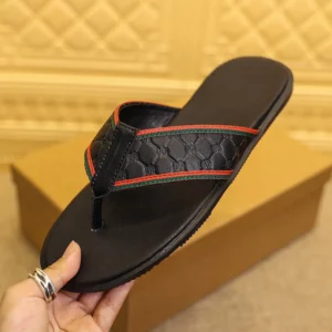 Men's Slippers Men's Flip Flops Household Shoes Men's Summer Beach Slippers Indoor or Outdoor Sports Men's Slippers Black Large - Image 2