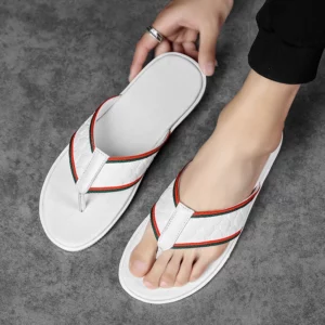 Men's Slippers Men's Flip Flops Household Shoes Men's Summer Beach Slippers Indoor or Outdoor Sports Men's Slippers Black Large - Image 3
