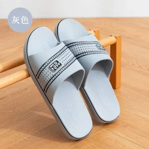 40-49 Men Slippers Summer Male Home Shoes Flats Slides Hombre PVC Soft Bottom Indoor Bathroom Non-Slip Solid Color Man Zapatos 1 - Image 4