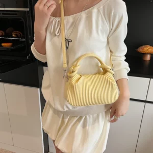 Wrinkled Cloud Crossbody Bags Women Shoulder Bag Fashionable Women Tote Bag Versatile Drawstring Bucket Bag Purse and Handbag - Image 2