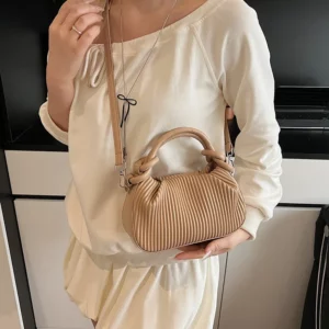 Wrinkled Cloud Crossbody Bags Women Shoulder Bag Fashionable Women Tote Bag Versatile Drawstring Bucket Bag Purse and Handbag - Image 3