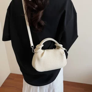 Wrinkled Cloud Crossbody Bags Women Shoulder Bag Fashionable Women Tote Bag Versatile Drawstring Bucket Bag Purse and Handbag - Image 4