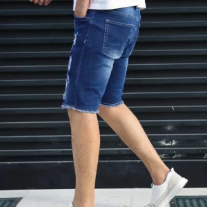 Summer Ripped Jeans Men Stretch Denim Shorts Male Short Jeans Slim Straight Shorts Fashion Black Jeans Man Clothes Streetwear - Image 4