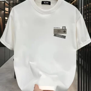 Men's heavyweight 100% cotton graphic t-shirt, lightweight and breathable, comfortable, casual wear, trendy, machine washable - Image 4