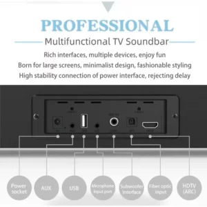 70W TV Sound Bar with Subwoofer Box Soundbar Wireless Speaker Home Theater Surround Sound System Aux/USB/Optical/Coaxial/RCA - Image 4