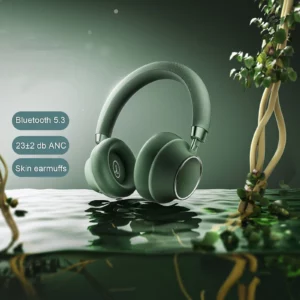 Wireless Bluetooth 5.3 Headset 23db Active Noise Cancellation Earphones Hifi Stereo Super Bass Headworn For Laptop PC Tablet - Image 2