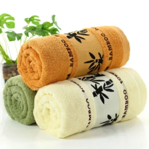 140x70cm Oversized Bathroom Bamboo Towels Embroidered Bath Towel Cover Personalized Sport Gift Towels For Home Brown Cream Green - Image 7