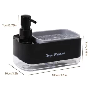 Dishwasher Dispenser, Press Type Manual Soap Dispenser, 2-in-1 Liquid Dispensing Methods, Easy to Detachable and Washable Sponge - Image 6