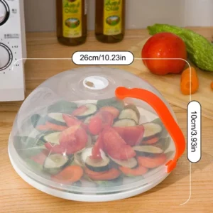 NEW Microwave Oil-proof Cover High Temperature Resistant Heating Cover Food Warming Cover with Steam Vent Fresh-keeping Cover - Image 4