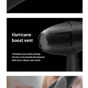 High Power Professional Hair Dryer with Nozzle Negative Ionic High Speed Blow Dryer Hair Styling Appliances Low Noise - Image 4