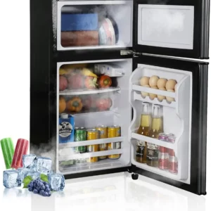 Custom Made Small Double Door Refrigerator Mini Fridge Double Door for Hotel Dormitory Apartment Use Portable Mini Fridge - Image 2