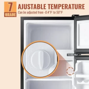Custom Made Small Double Door Refrigerator Mini Fridge Double Door for Hotel Dormitory Apartment Use Portable Mini Fridge - Image 5