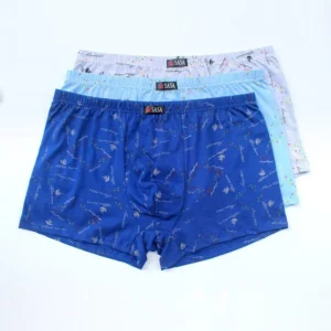 6 Pack Men's Printed Cotton Boxer Shorts Plus Size Loose Fit Mid Waist Underwear Breathable Comfortable for Big Tall Men - Image 4