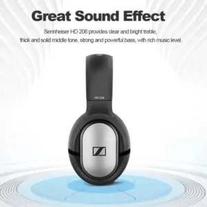 Sennheiser HD 206 Stereo Headphones MP3 Music Deep Bass Stereo Noise-Isolating Gaming Headphones 3.5mm Wired Headphones - Image 5