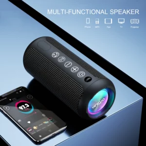Portable Bluetooth Speaker Wireless with Lights, HD Stereo Sound, IPX7 Waterproof, TWS Pairing, AUX/TF Input, Camping Speaker - Image 3