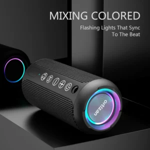 Portable Bluetooth Speaker Wireless with Lights, HD Stereo Sound, IPX7 Waterproof, TWS Pairing, AUX/TF Input, Camping Speaker - Image 2