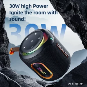 ZEALOT-M1 Speaker Portable Bluetooth Speaker with Enhanced Bass, Bluetooth 5.4, 10H Playtime, for Camping Hiking - Image 3