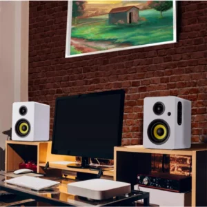 4 Inch Super Bass Speakers 80W Active Speaker 2.0 HiFi Wooden Monitor Speakers Computer USB TV Bluetooth Loudspeaker - Image 6