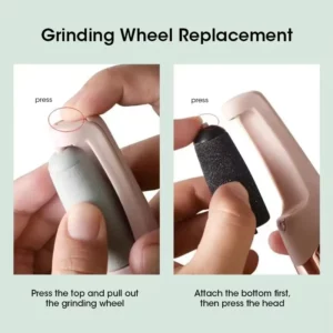 NEW USB Electric Dead Skin Pedicure Automatic Foot Grinder Rechargeable Roller Feet Pedicure Tool with 2 Removable Roller Heads - Image 4