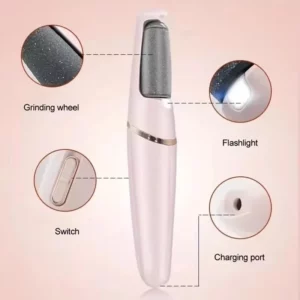 NEW USB Electric Dead Skin Pedicure Automatic Foot Grinder Rechargeable Roller Feet Pedicure Tool with 2 Removable Roller Heads - Image 5