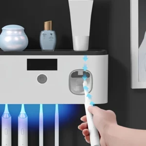 intelligent UV toothbrush sterilizer with automatic toothpaste dispenser - wall mounted, space saving, advanced UV sterilizatio - Image 3