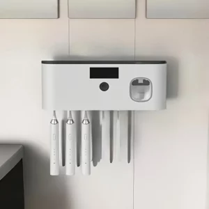 intelligent UV toothbrush sterilizer with automatic toothpaste dispenser - wall mounted, space saving, advanced UV sterilizatio - Image 6
