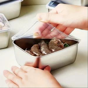 6-Piece Stainless Steel Food Storage Containers Set With Lids - Leakproof, Stackable & Reusable For Camping, Picnics, School - Image 4
