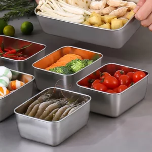 6-Piece Stainless Steel Food Storage Containers Set With Lids - Leakproof, Stackable & Reusable For Camping, Picnics, School - Image 7