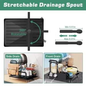 Storage rack Kitchen storage rack Small household dishes drain rack Multi-functional bowl and chopstick storage box - Image 4